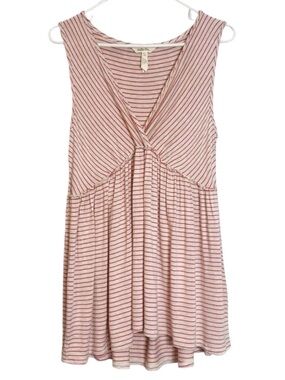 Matilda Jane Red Striped Flowing Take The Wheel Tank Top